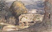 Samuel Palmer Cart Shed and Lane Spain oil painting artist